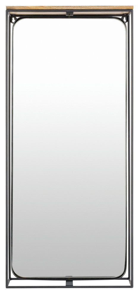 Surya Obsidian Mirror 37"H X 19"W X 5"D