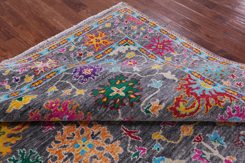 Handmade Turkish Oushak Wool Rug 8' 2" X 9' 11" - Q15719