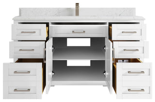 Cambridge 60 Single Bathroom Vanity in White 1.5" Empira Quartz