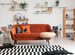 26"x26" Big Spider Decorative Throw Pillow, Dusty Orange