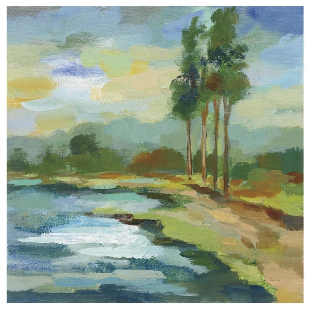 "Early Spring Landscape II" Digital Paper Print by Silvia Vassileva, 20"x20"