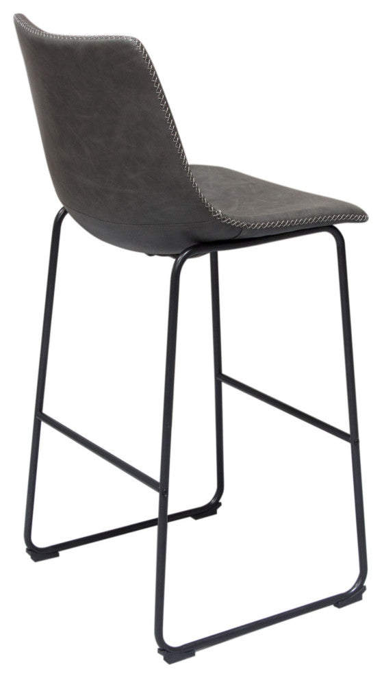 Theo 2 Bar Height Chairs, Weathered Gray
