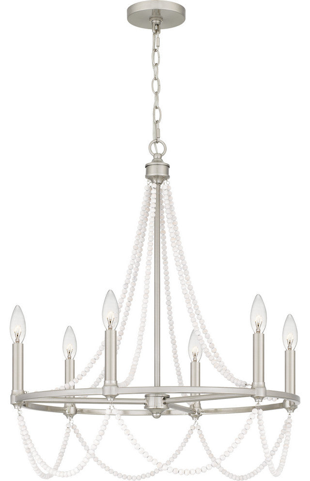 Quoizel BGA5021BN 6-Light Chandelier, Brigitta