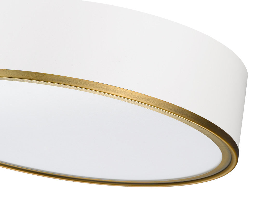 Zlite 2303F4-MW-RB 4-Light Flush Mount, Matte White