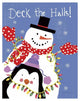 "Snowman and Penguin Friends III" Digital Paper Print by Farida Zaman, 22"x26"