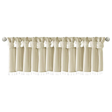 Lightweight Faux Silk Valance With Beads, MP41-4454