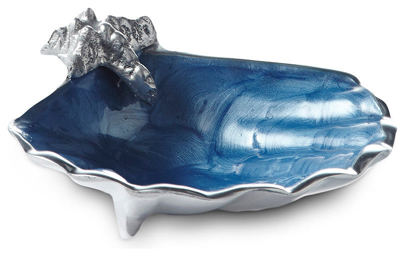 Scallop Starfish 4" Deep Bowl, Azure