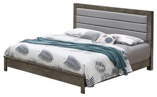 Burlington Upholstered King Panel Bed, Gray