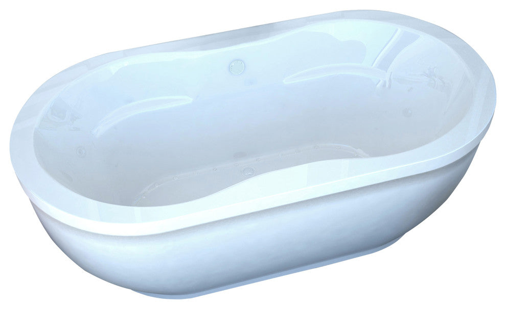 Atlantis Whirlpools Embrace 34 x 71 Oval Freestanding Soaker Bathtub