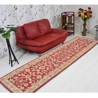 HAND TUFTED WOOL ECO-FRIENDLY AREA RUGS - Runner,Red Gold,Oriental