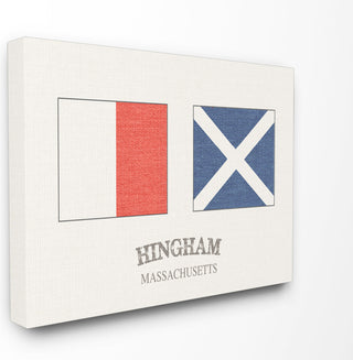 'Hingham Nautical Flags', Stretched Canvas, 24"x1.5"x30"