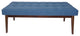 GDF Studio Flora Mid Century Tufted Fabric Ottoman, Blue