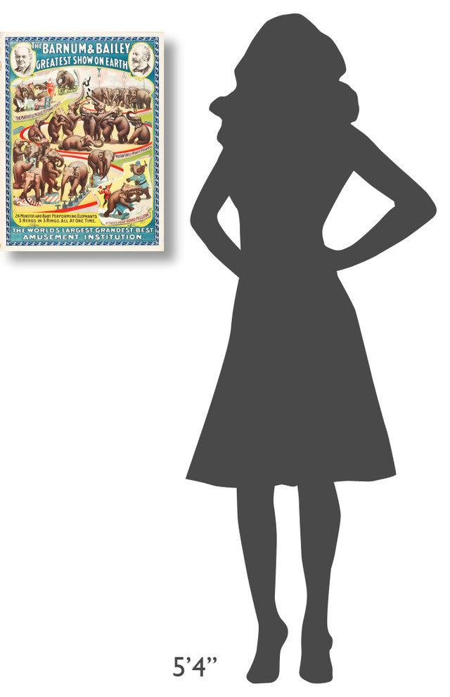 "Circus 1896" Stretched Canvas Giclee by Hollywood Photo Archive, 17"x22"