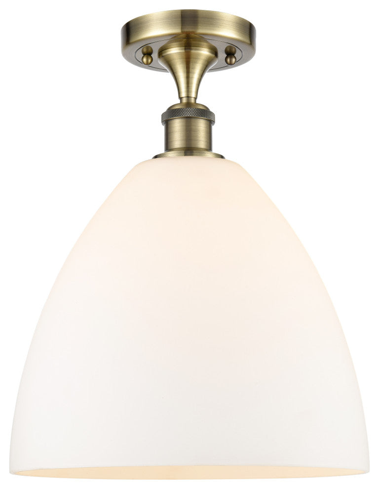Innovations 516-1C-AB-GBD-121-LED 1 Light Semi-Flush Mount, Antique Brass