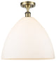 Innovations 516-1C-AB-GBD-161 1 Light Semi-Flush Mount, Antique Brass