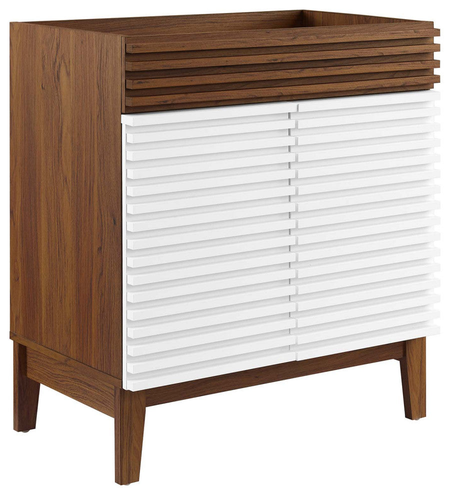 Render 30" Bathroom Vanity Cabinet, White Walnut
