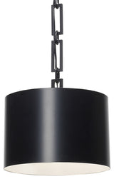Brian Patrick Flynn for Crystorama Alston 1-Light Matte Black Mini Chandelier, Matte Black + White, 12'' W X 10'' H