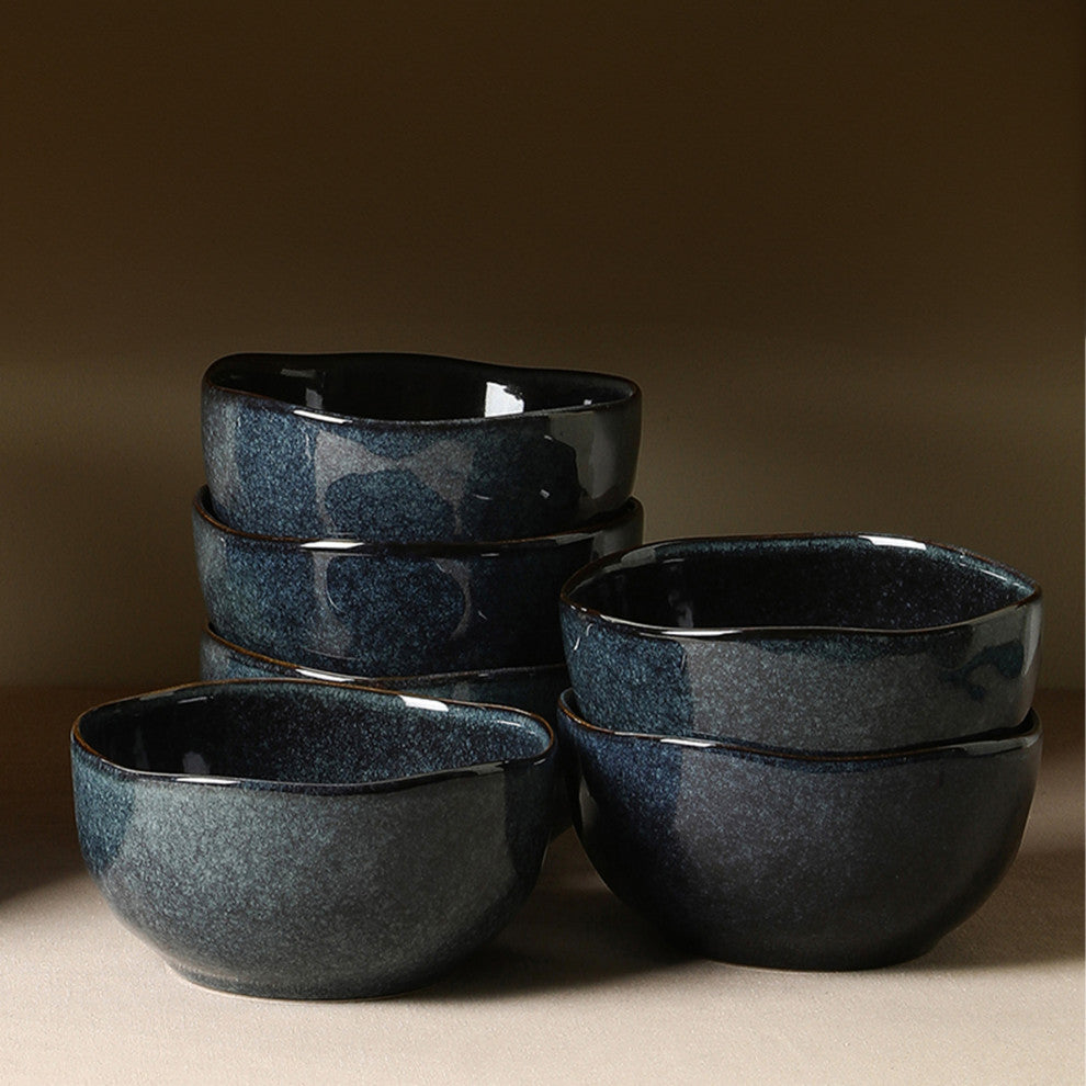 Stone Lain Mirella Stoneware Cereal Bowl Set of 4, Blue