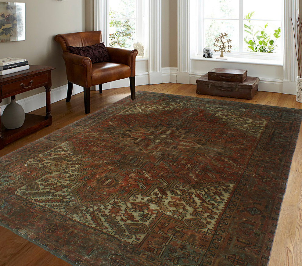 Fine Vintage Heriz Danniel Rust Rug