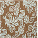 Safavieh Soho Soh765C Damask Rug, Light Brown/Blue, 6'0"x6'0" Square