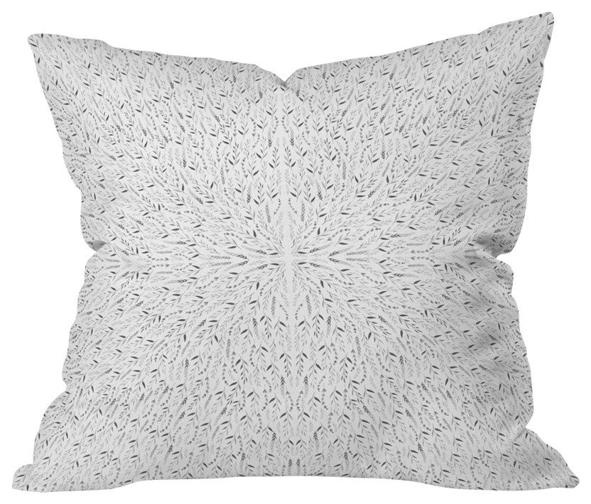 Iveta Abolina Grey Fog Outdoor Throw Pillow