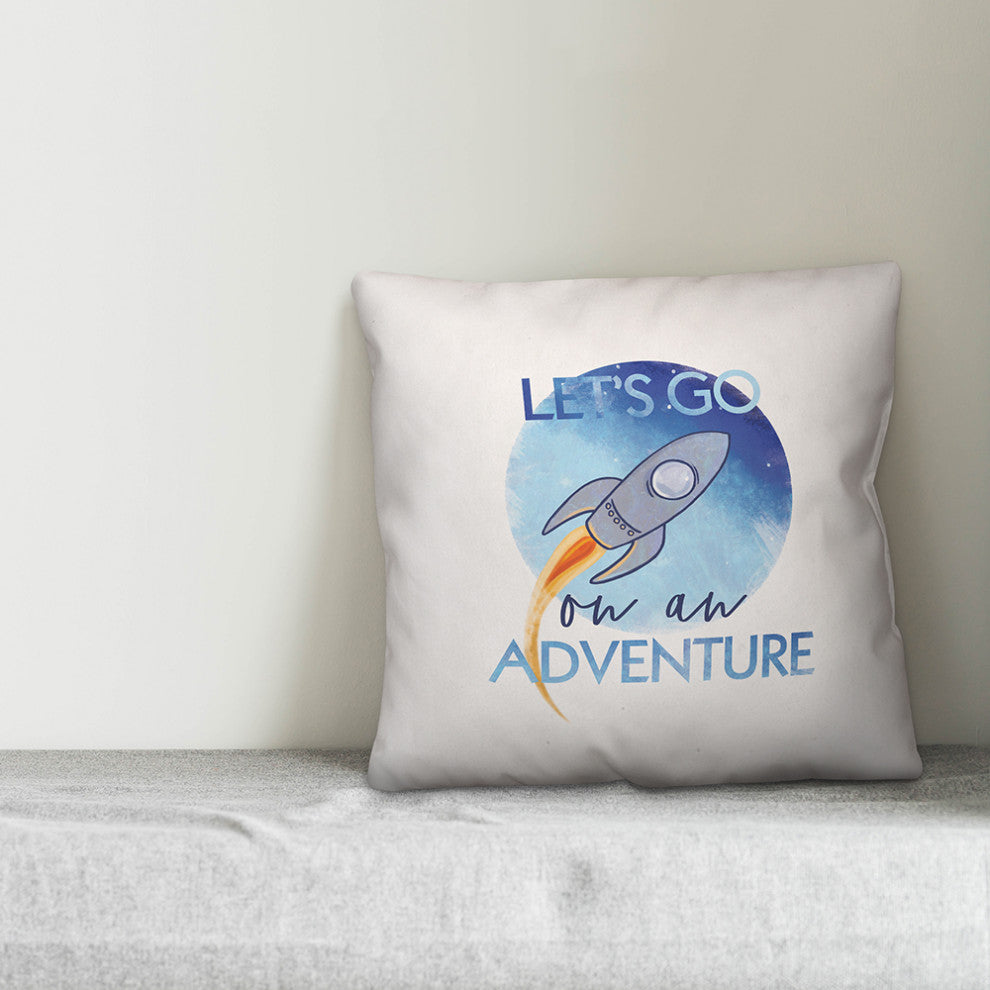Let's Go on an Adventure 16x16 Spun Poly Pillow