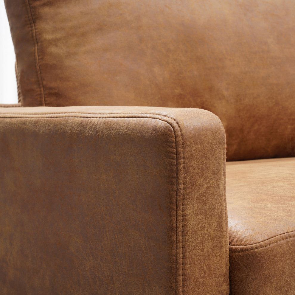 The Felix II -  Antique Leather Loveseat