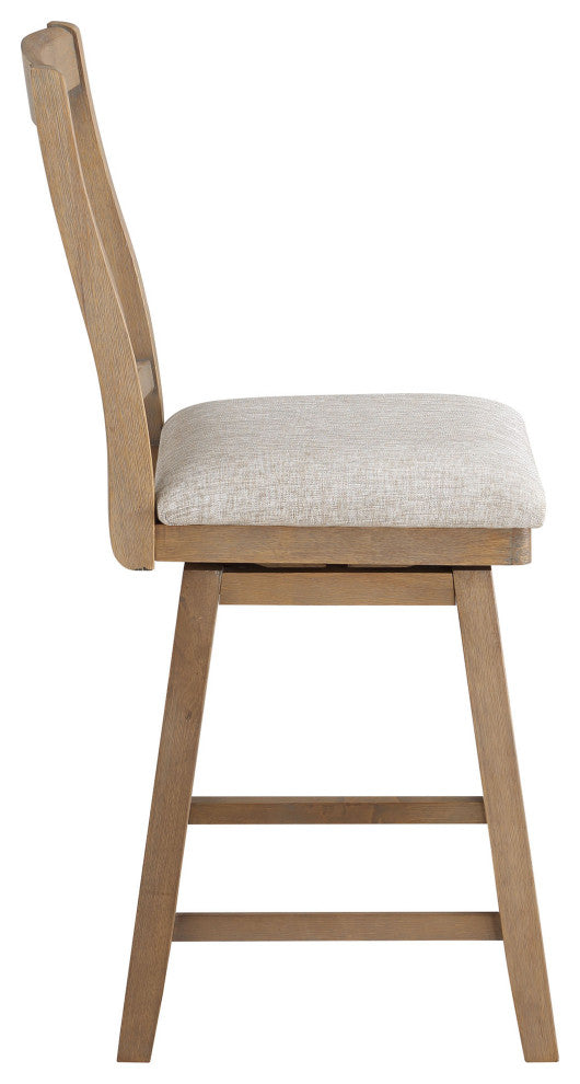 Madison Mission Oak High Back Wood Bar Stool, 37.5 in.