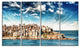 "Sydney Bondi Beach Panorama" Canvas Print, 4 Panels