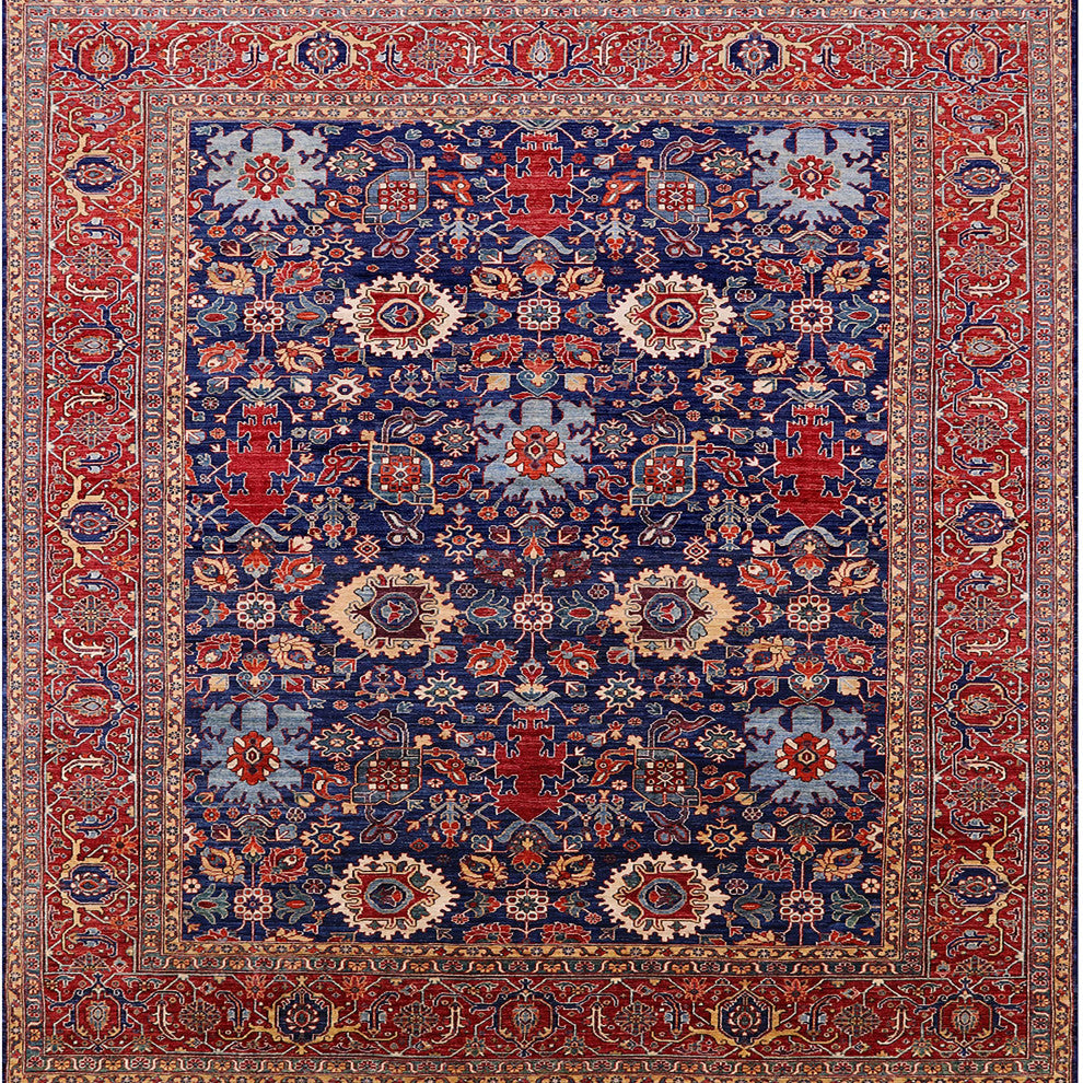 Ahgly Company Indoor Square Mid-Century Modern Area Rugs, 4' Square