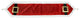 Velvet Applique Fleece Border Runner With Tassels, Red, 16"x72"