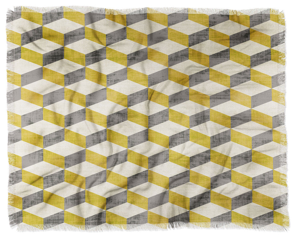 Holli Zollinger Petra Sugar Gold Throw Blanket