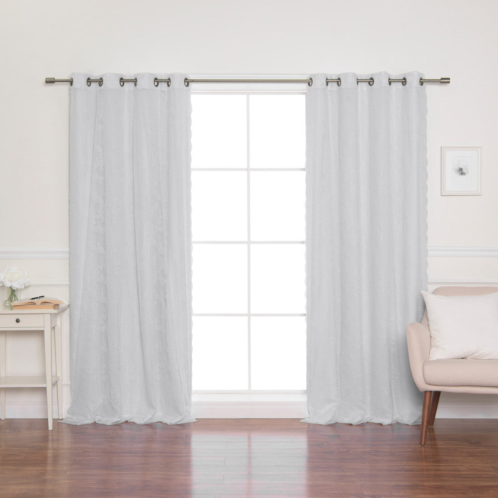Rose Sheers and Blackout Curtains, Vapor, 52"x84"