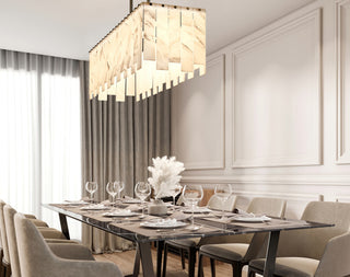 Zlite 345-40L-PN 5-Light Island, Alabaster