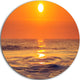 Orange Sunrise And Glittering Waters, Seashore Round Wall Art, 23"