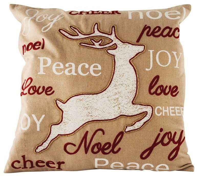 Pomeroy Tidings 20X20 Pillow, Ribbon Red