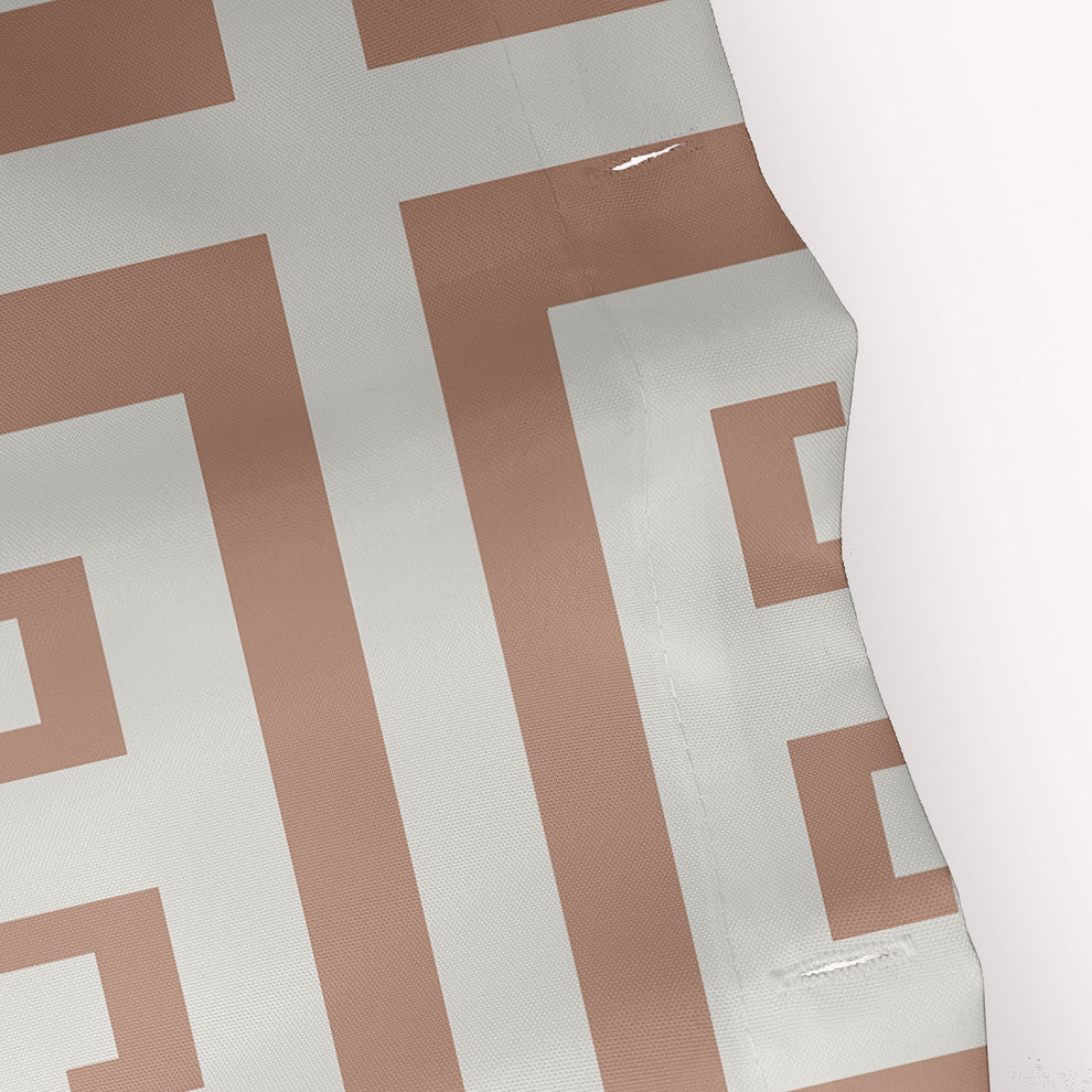 Greek Key Patterned Mauve 70" w x 73" h Shower Curtain