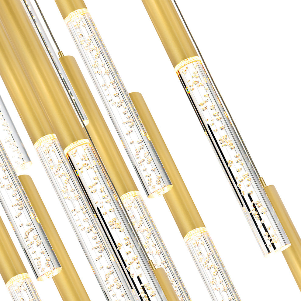 Dragonwatch LED Integrated Chandelier with Satin Gold Finish