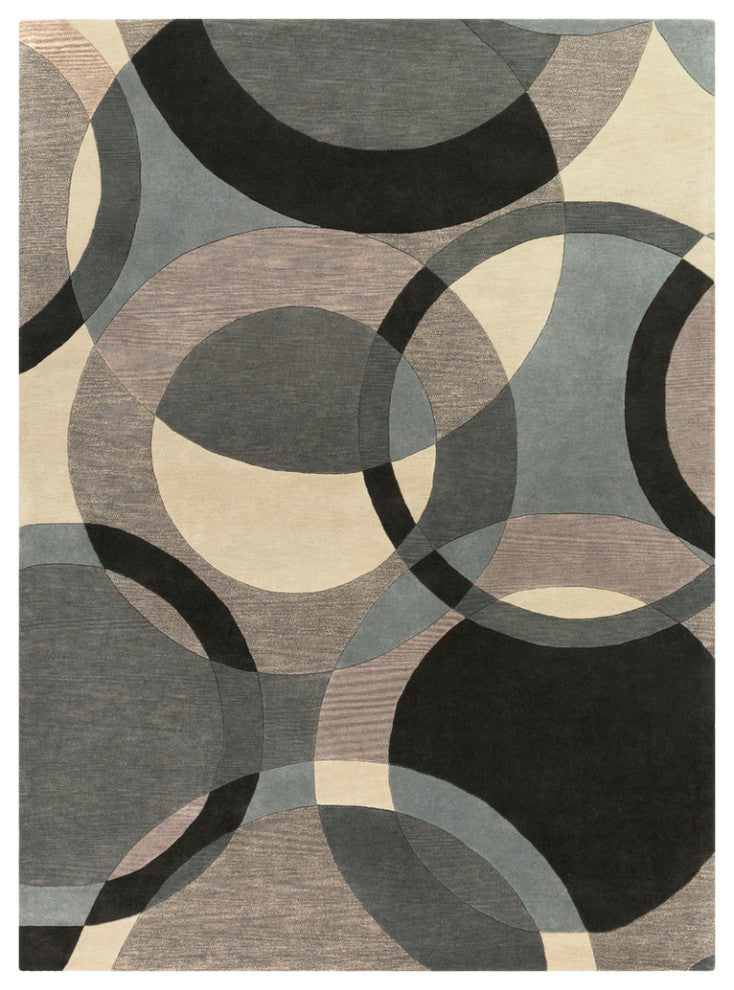 Surya Forum FM-7108 Modern Area Rug, Khaki, 10' x 14' Rectangle