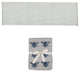 Set of Periwinkle Striped Table Runner and Eight Napkins