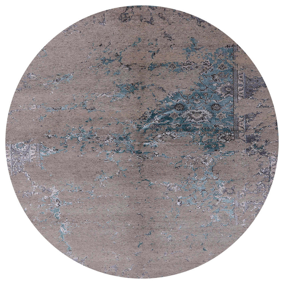 Ahgly Company Indoor Round Mid-Century Modern Area Rugs, 3' Round
