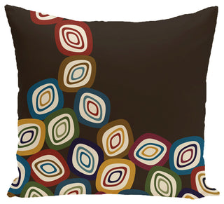 Falling Leaves Geometric Print Pillow, 18" X 18"