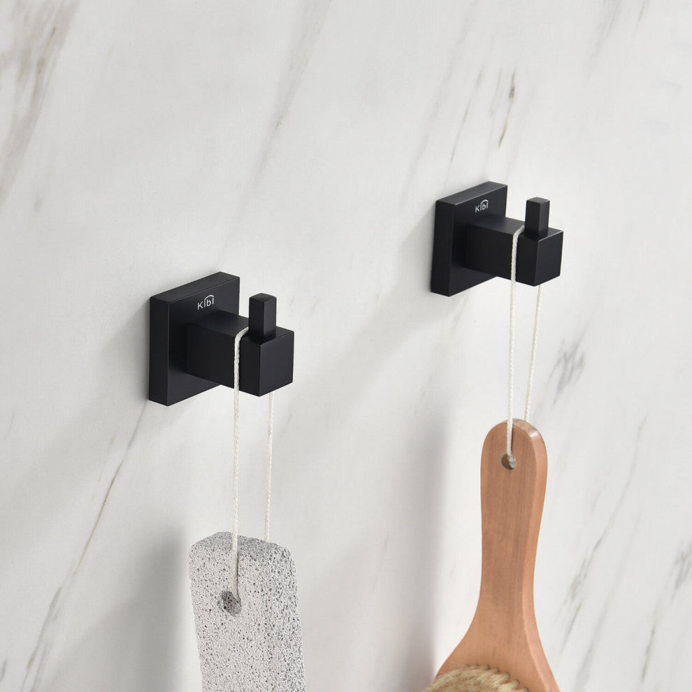Cube Bathroom Robe Hook KBA1501, Matte Black