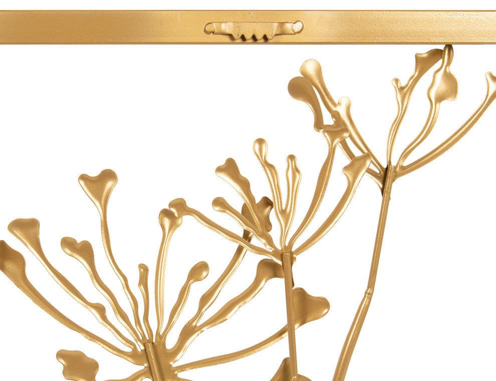 Malak Metal Framed Wall Art Set, Gold, 2 Piece