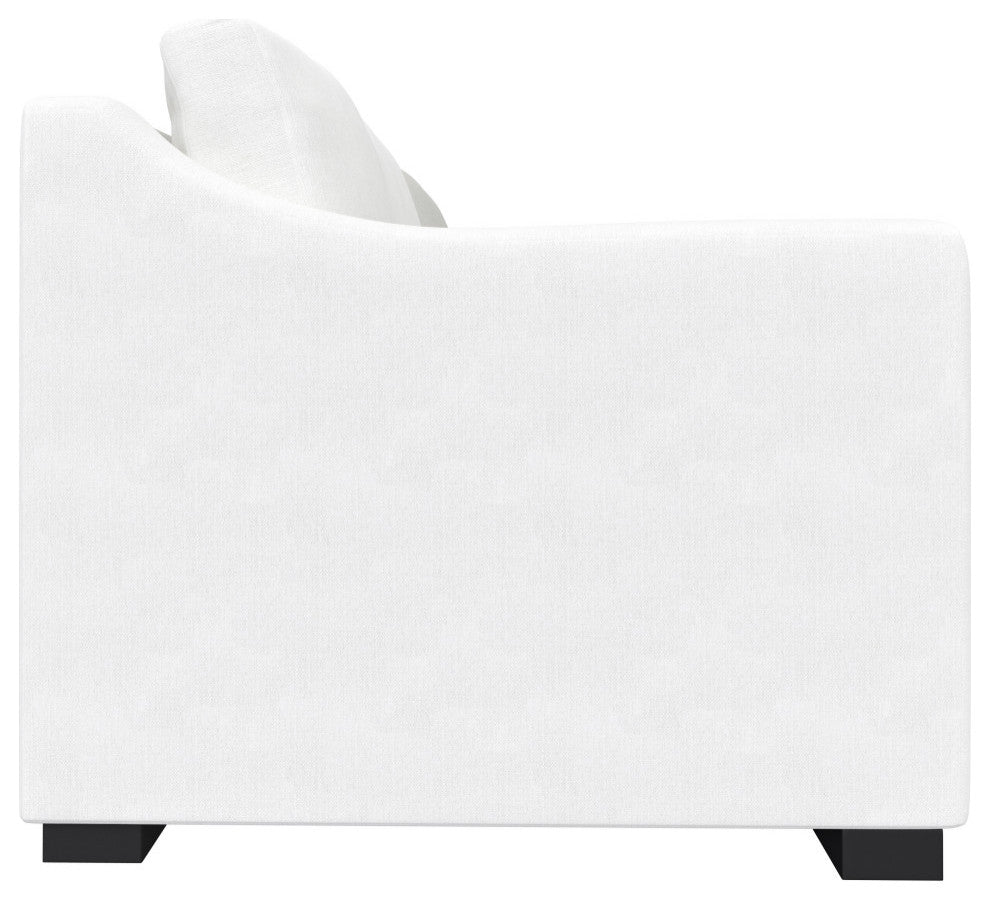 Nativa Interiors Ashley 95" Sofa, Off White, Depth: Deep Plush
