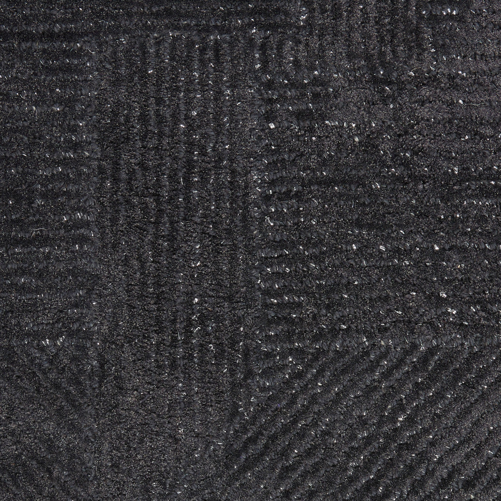 Michael Amini Ma30 Star 4' x 6' Black Modern Indoor Area Rug