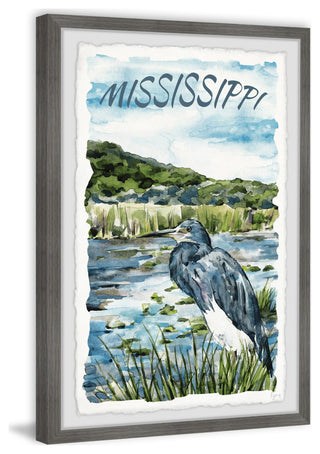 "Mississippi River" Framed Painting Print, 8x12