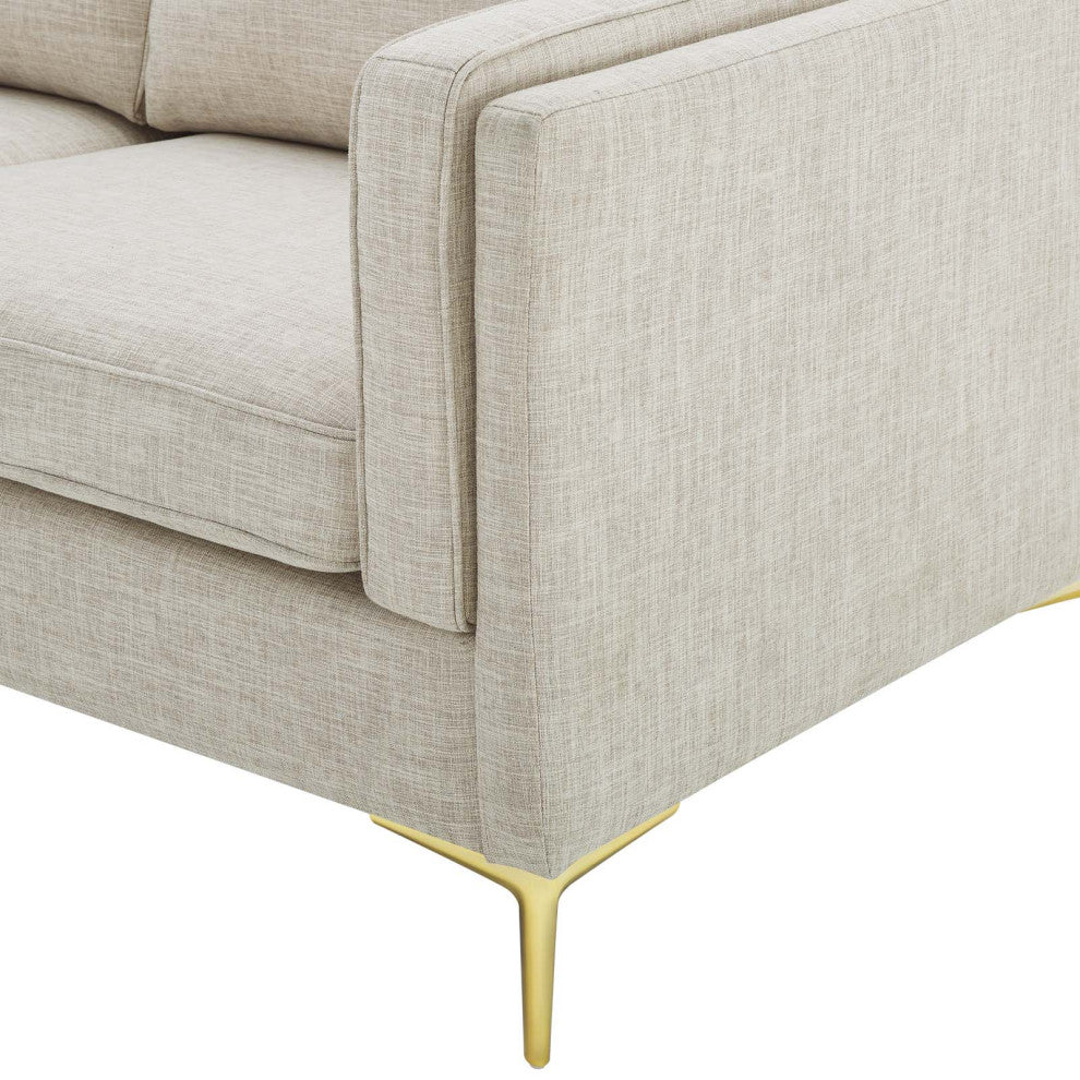 Sofa, Fabric, Beige, Modern, Living Lounge Room Hotel Lobby Hospitality