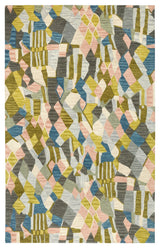 Kit Kemp x Dash & Albert Deer Leap Coral Hand Hooked Wool Rug, Multi, 8' x 10'