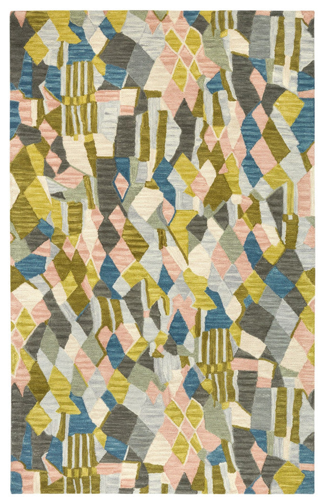 Kit Kemp x Dash & Albert Deer Leap Coral Hand Hooked Wool Rug, Multi, 8' x 10'